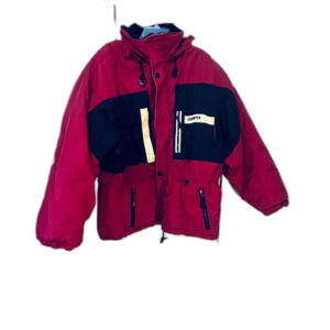 Vintage Obermeyer red,black & yellow ski jacket XL